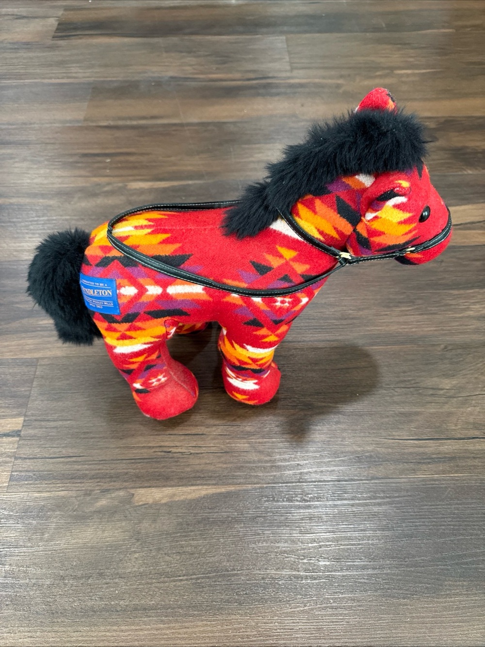 Pendleton Gund Franklin Horse Wool Cotton Stuffed Animal Plush Red